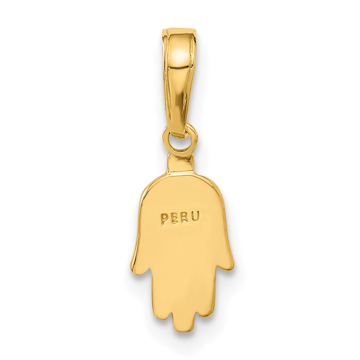 10K Small Solid Hamsa Pendant-10C4468