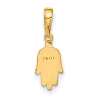 10K Small Solid Hamsa Pendant-10C4468