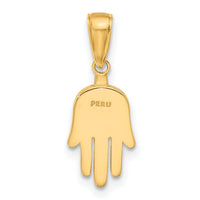 10K Large Solid Hamsa Pendant-10C4469