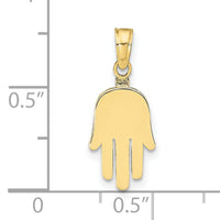 10K Large Solid Hamsa Pendant-10C4469