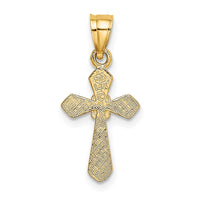 10K Small Cross w/Flower Charm-10C4470