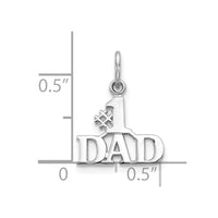 10k White Gold #1 Dad Charm-10C449W