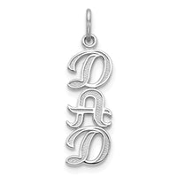 10K White Gold DAD Charm-10C453W