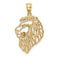 10K Diamond-Cut Lion Profile Pendant-10C4581