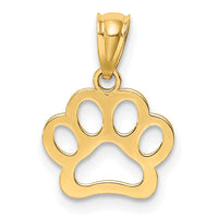 10K Dog Paw Pendant-10C4614