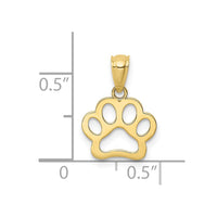 10K Dog Paw Pendant-10C4614