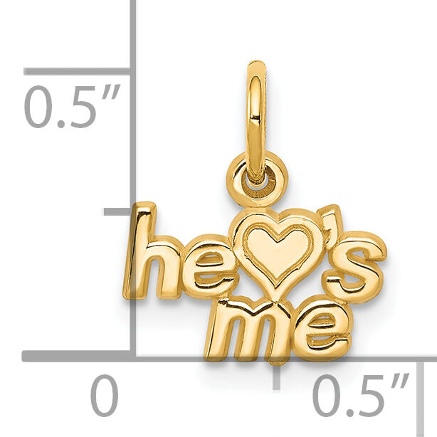 10K He LOVES ME Charm-10C473