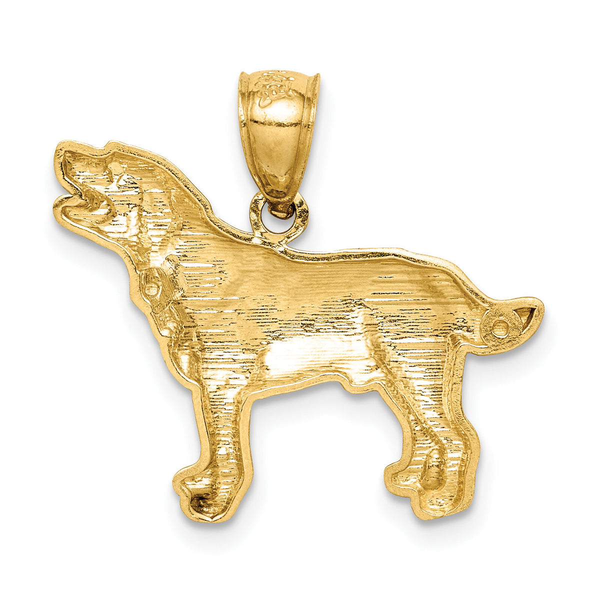 10K Diamond-cut Labrador Retriever Pendant-10C4736