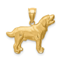 10K Diamond-cut Labrador Retriever Pendant-10C4736