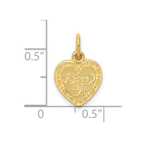 10K I LOVE YOU Heart Charm-10C474