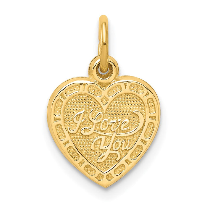 10K I LOVE YOU Heart Charm-10C474