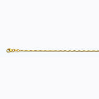 14K YELLOW GOLD BOX 078 GAUGE 22" CHAIN NECKLACE (AVAILABLE IN LENGTHS 7" - 30")