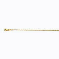 14K YELLOW GOLD BOX 068 GAUGE 20" CHAIN NECKLACE (AVAILABLE IN LENGTHS 7" - 30")