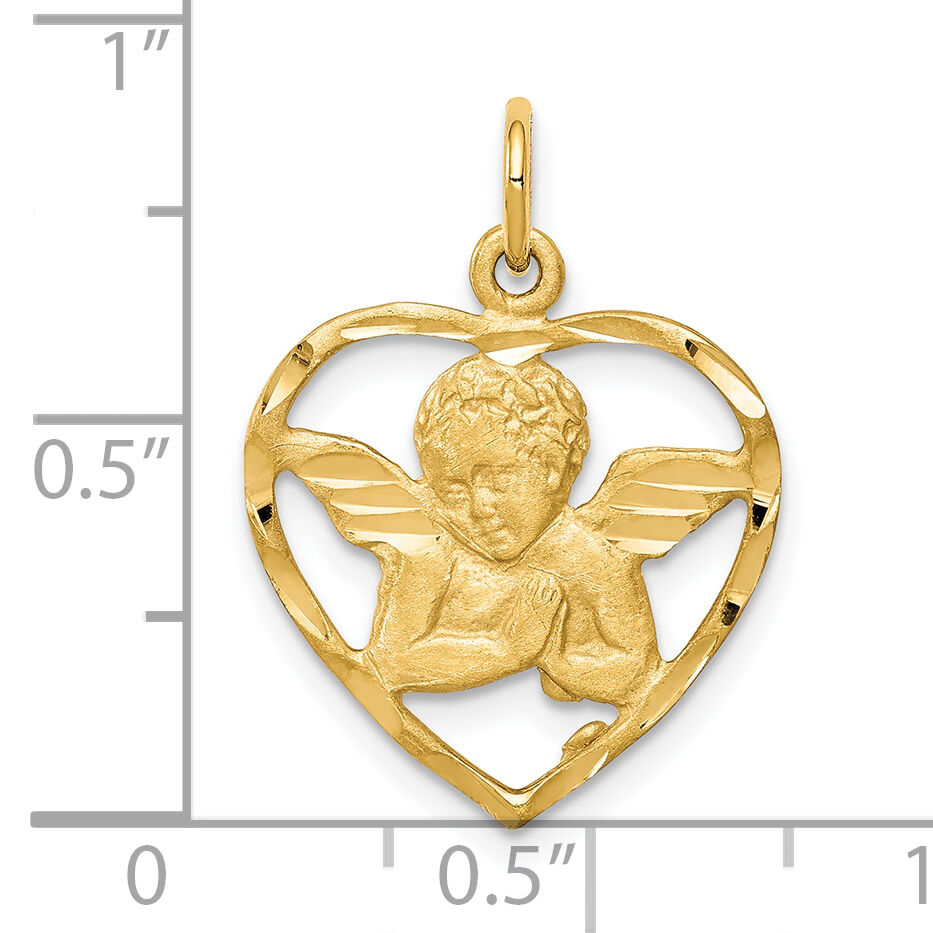 10K Angel Heart Charm-10C511