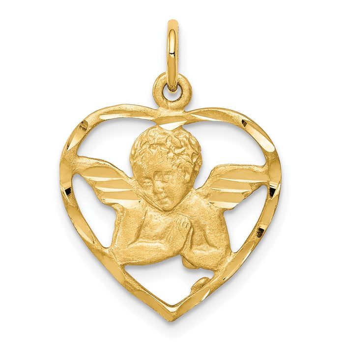 10K Angel Heart Charm-10C511