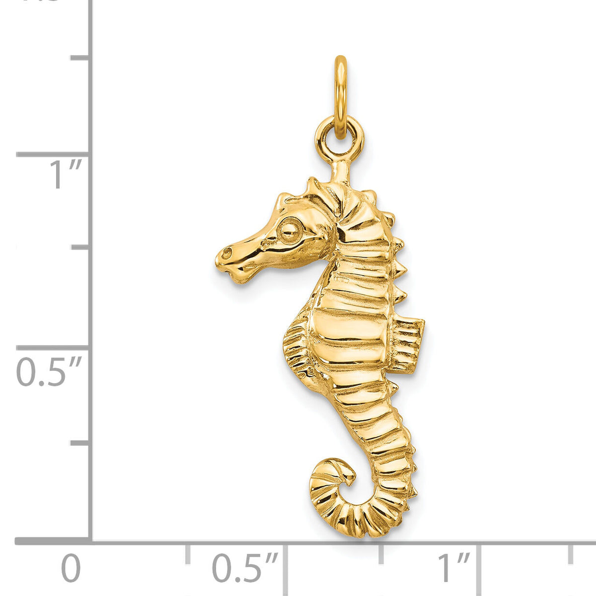 10k Seahorse Pendant-10C534