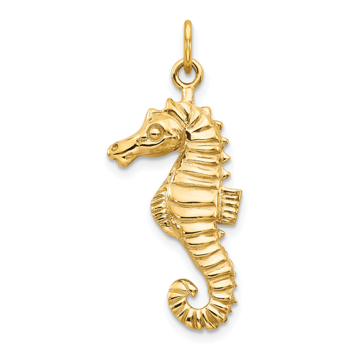 10k Seahorse Pendant-10C534