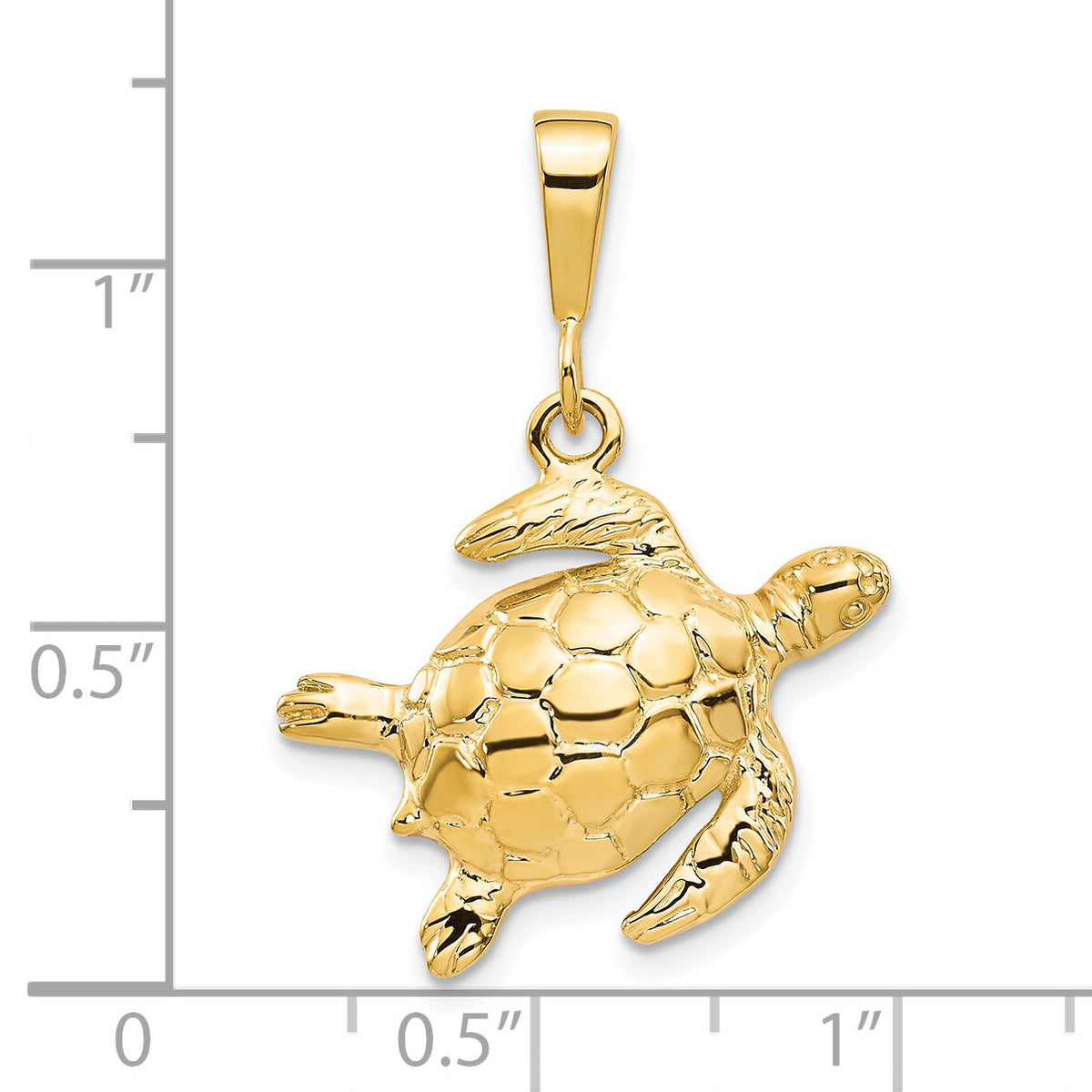 10k Turtle Pendant-10C538