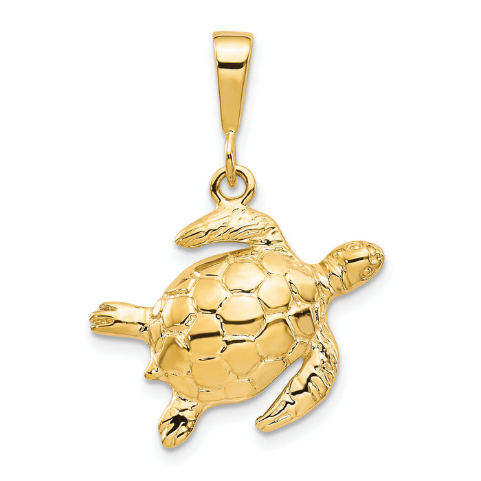 10k Turtle Pendant-10C538