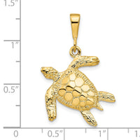 10k Turtle Pendant-10C539