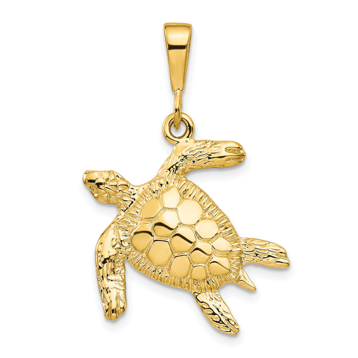 10k Turtle Pendant-10C539