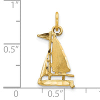 10k Sailboat Charm-10C559
