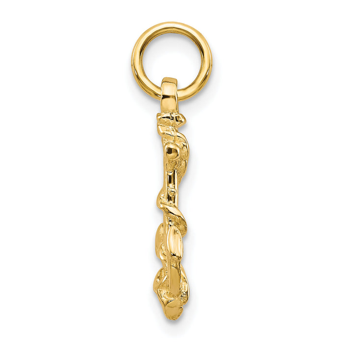 10k Anchor Pendant-10C563