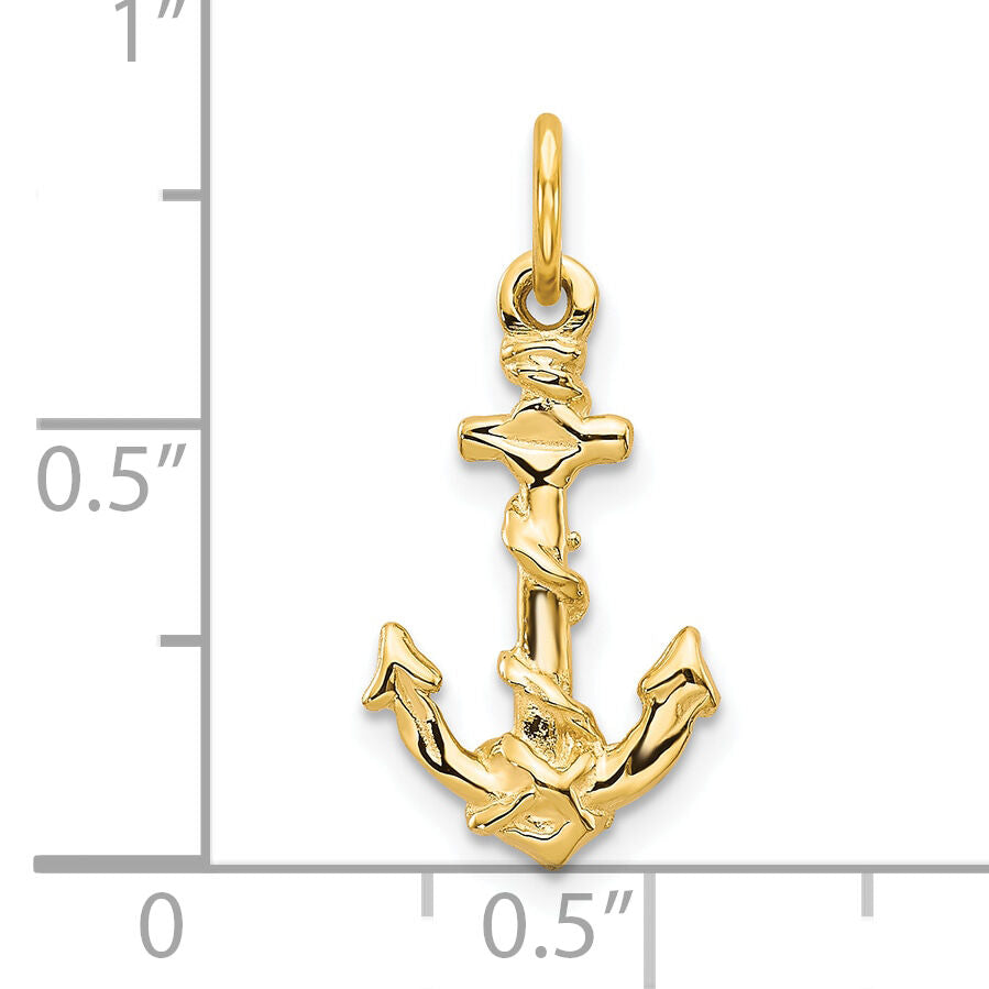 10k Anchor Pendant-10C563
