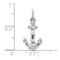 10k White Gold Anchor Pendant-10C563W