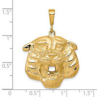 10K Solid Polished Tiger Head Charm-10C587