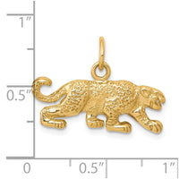 10k Solid Satin Small Leopard Charm-10C590