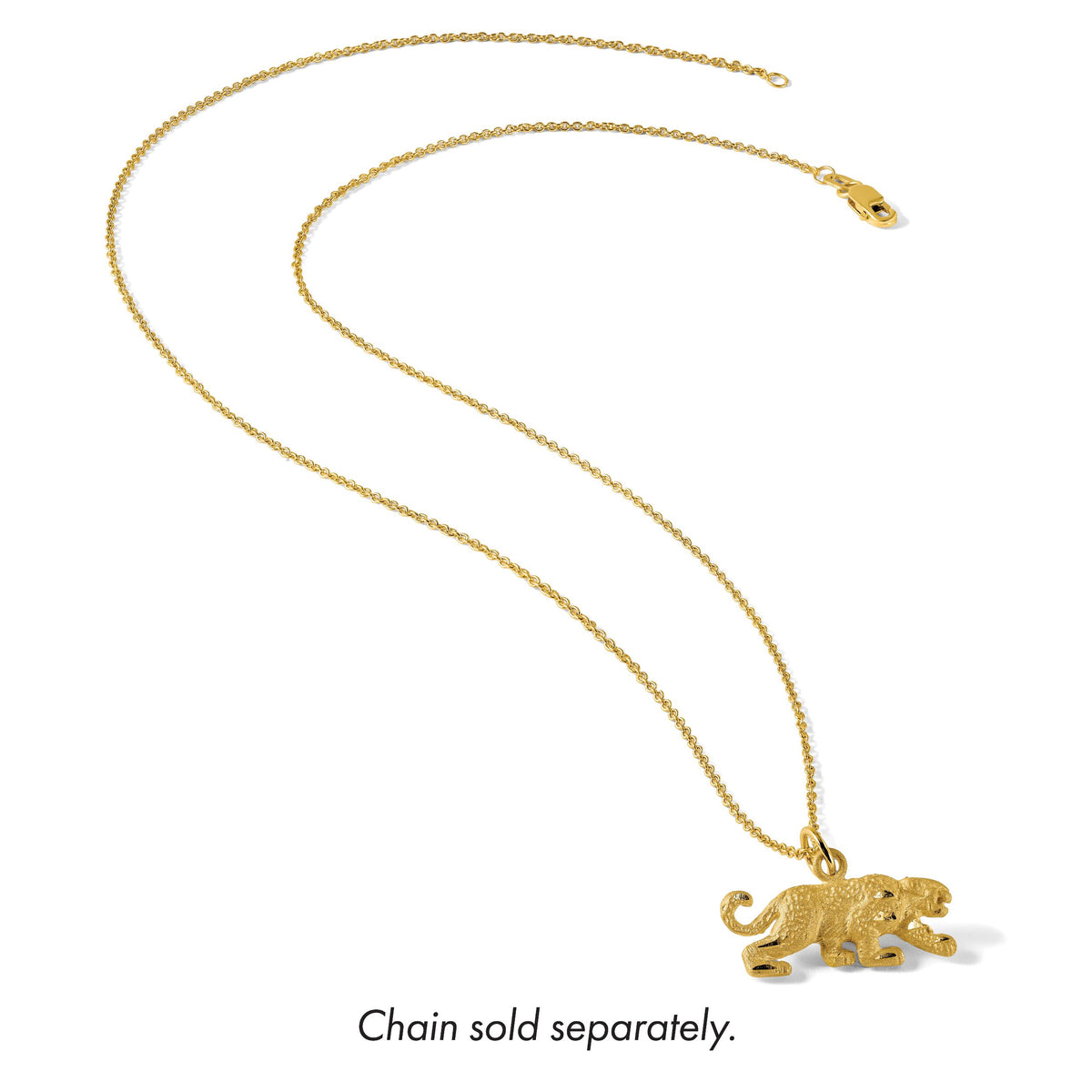10k Solid Satin Small Leopard Charm-10C590