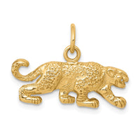 10k Solid Satin Small Leopard Charm-10C590
