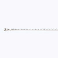 14K WHITE GOLD BOX 078 GAUGE 16" CHAIN NECKLACE (AVAILABLE IN LENGTHS 7" - 30")