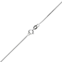 14K WHITE GOLD BOX 040 GAUGE 24" CHAIN NECKLACE (AVAILABLE IN LENGTHS 7" - 30")