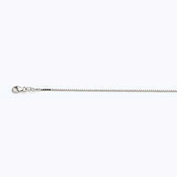 14K WHITE GOLD BOX 068 GAUGE 28" CHAIN NECKLACE (AVAILABLE IN LENGTHS 7" - 30")