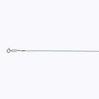 14K WHITE GOLD BOX 050 GAUGE 24" CHAIN NECKLACE (AVAILABLE IN LENGTHS 7" - 30")