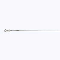14K WHITE GOLD BOX 040 GAUGE 16" CHAIN NECKLACE (AVAILABLE IN LENGTHS 7" - 30")