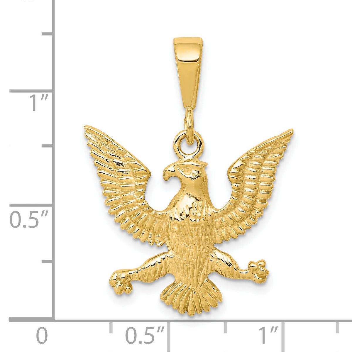 10k Solid Polished Spread Eagle Charm-10C604