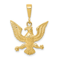 10k Solid Polished Spread Eagle Charm-10C604