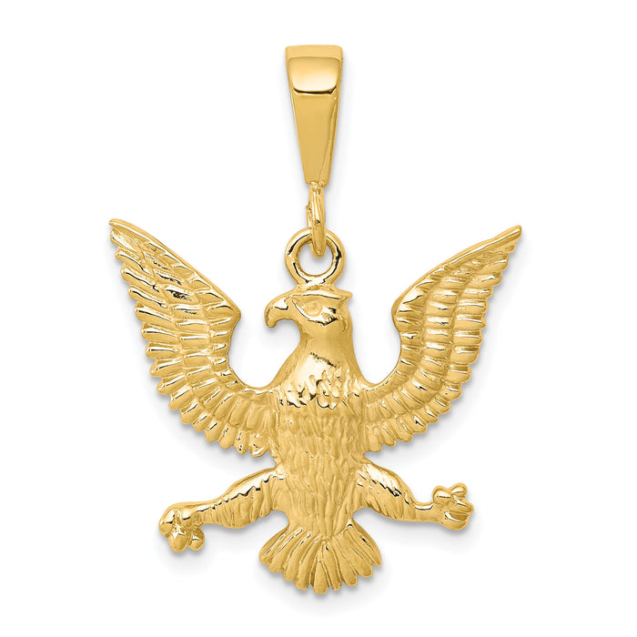 10k Solid Polished Spread Eagle Charm-10C604