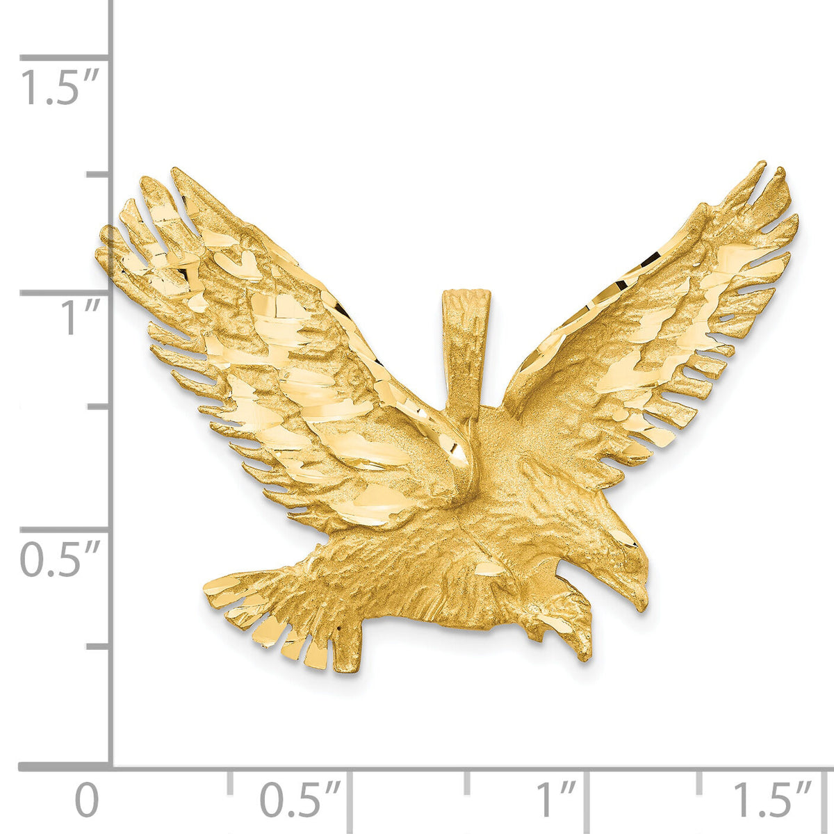 10k Eagle Charm w sandblast finish-10C612