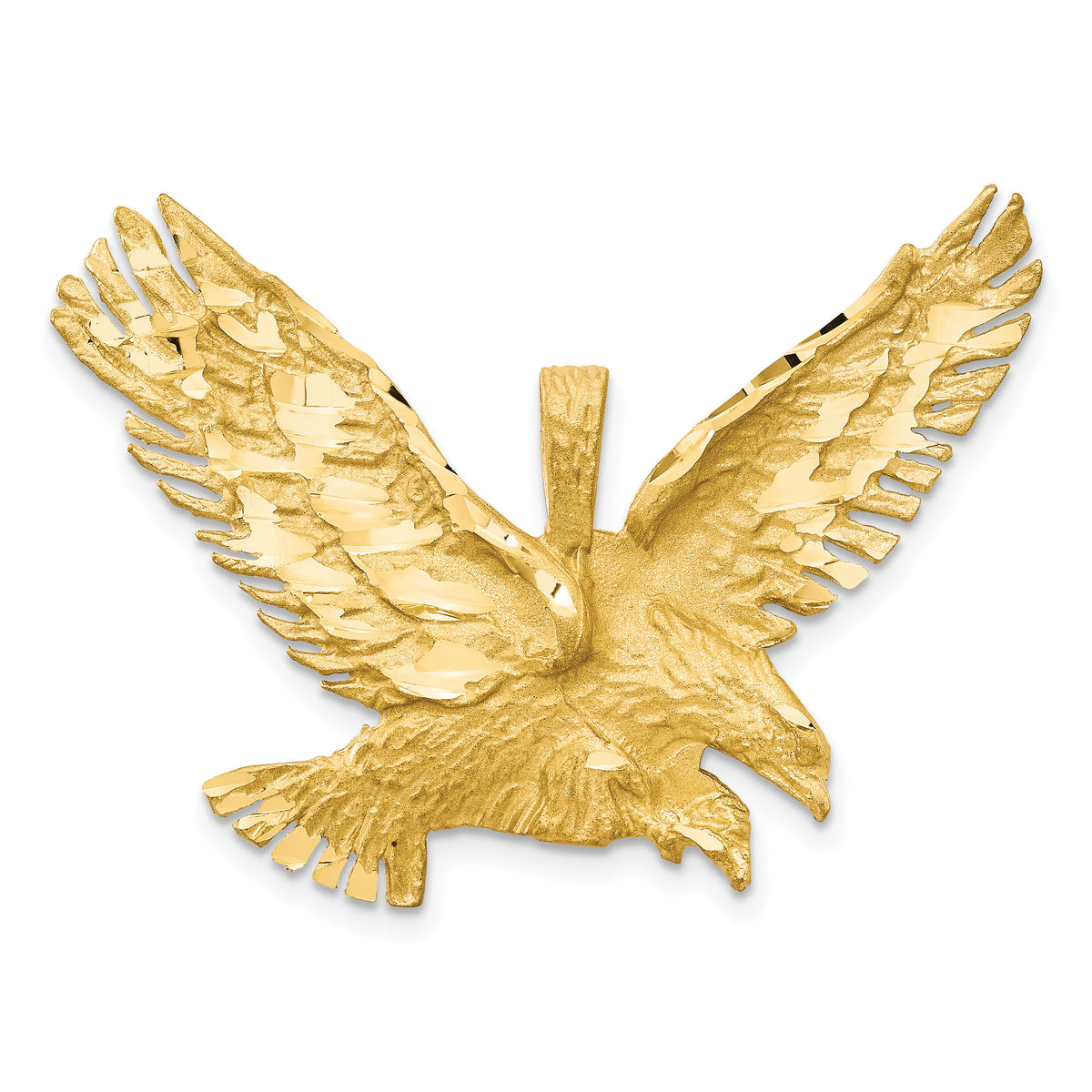 10k Eagle Charm w sandblast finish-10C612