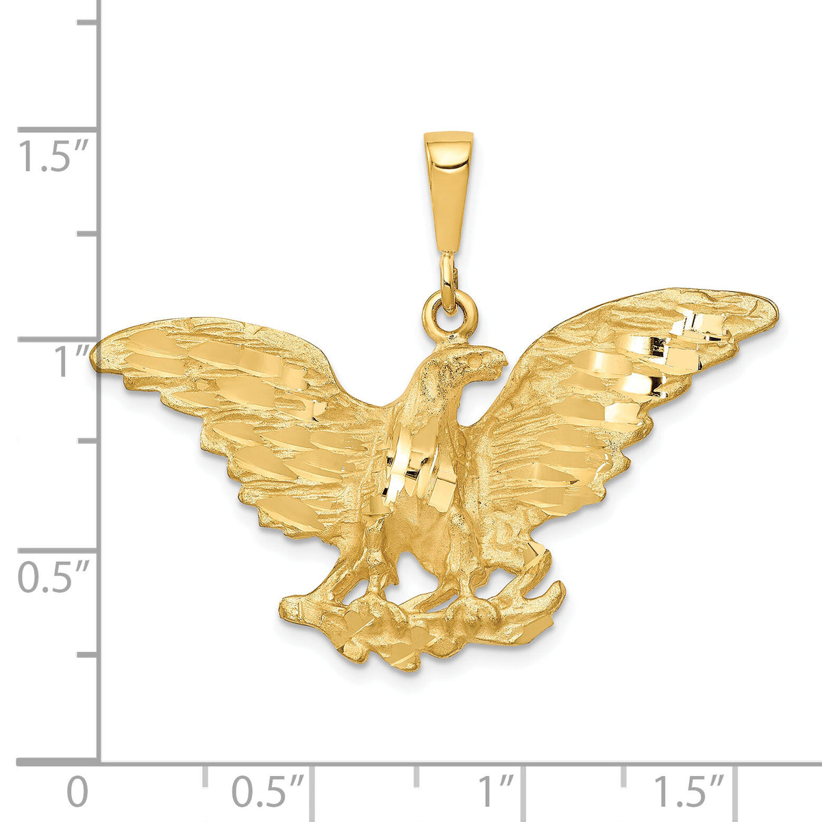 10k Eagle Charm w sandblast finish-10C612