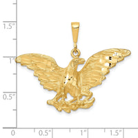 10k Eagle Charm w sandblast finish-10C612
