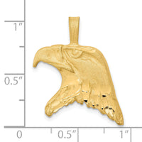 10k Solid Diamond-cut Eagle Head Charm-10C617