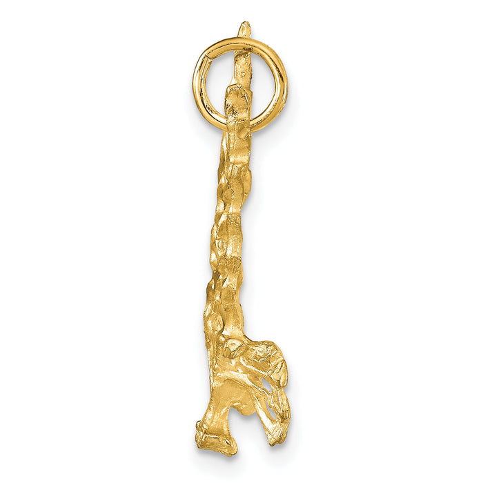 10k Solid Diamond-cut Eagle Charm-10C622