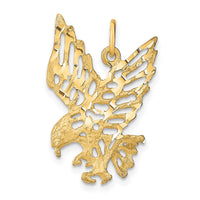 10k Solid Diamond-cut Eagle Charm-10C622
