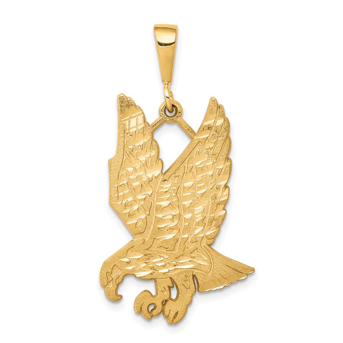 10k Solid Diamond-cut Eagle Charm-10C624