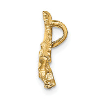 10k Solid Diamond-cut Eagle Charm-10C627